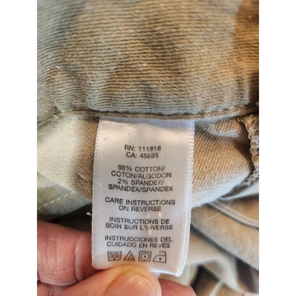 Michael Kors Khaki Cargo Pants Womens 10 Stretch Straight Leg Flap‎ Pocket 34x29